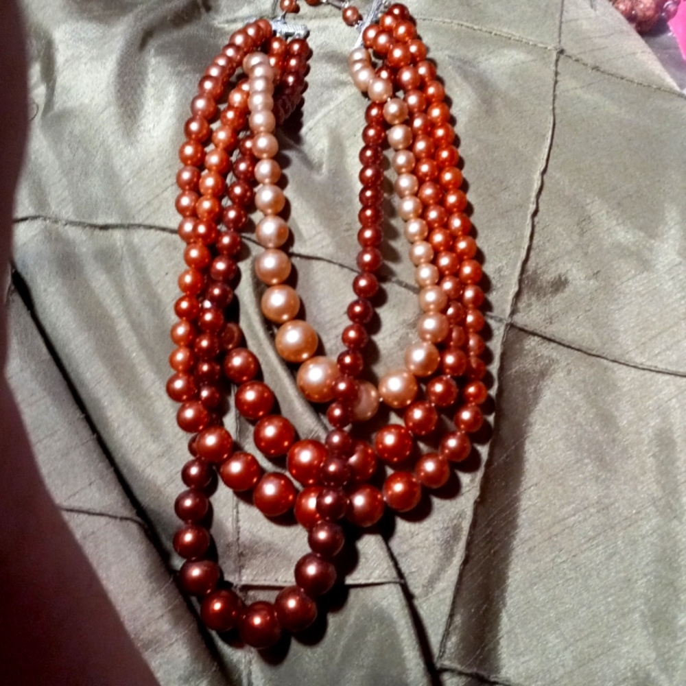 L-12 lot 4 strand necklace